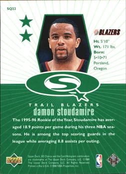 1998-99 UD Choice - StarQuest Green #SQ22 Damon Stoudamire Back
