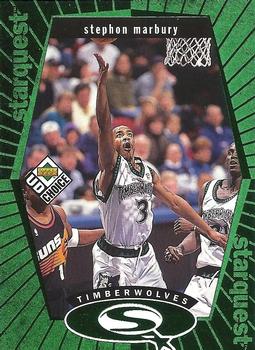 1998-99 UD Choice - StarQuest Green #SQ16 Stephon Marbury Front