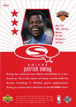 1998-99 UD Choice - StarQuest Red #SQ18 Patrick Ewing Back