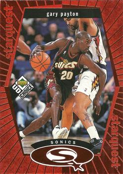 1998-99 UD Choice - StarQuest Red #SQ25 Gary Payton Front