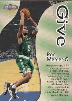 1998-99 Ultra - Give and Take #4GT Ron Mercer Front