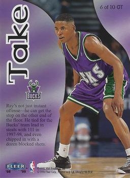 1998-99 Ultra - Give and Take #6GT Ray Allen Back