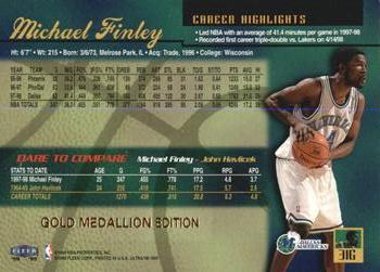 1998-99 Ultra - Gold Medallion #31G Michael Finley Back