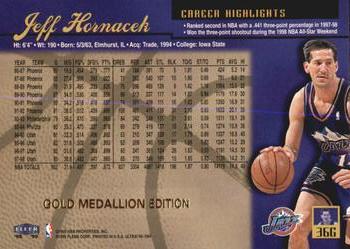 1998-99 Ultra - Gold Medallion #36G Jeff Hornacek Back