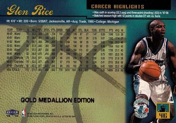 1998-99 Ultra - Gold Medallion #41G Glen Rice Back