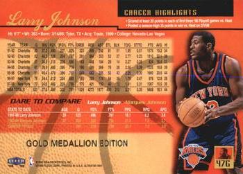 1998-99 Ultra - Gold Medallion #47G Larry Johnson Back