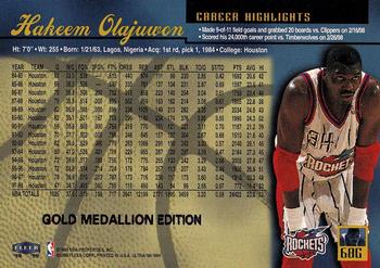1998-99 Ultra - Gold Medallion #68G Hakeem Olajuwon Back