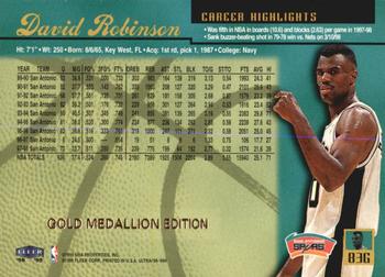 1998-99 Ultra - Gold Medallion #83G David Robinson Back