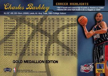 1998-99 Ultra - Gold Medallion #98G Charles Barkley Back