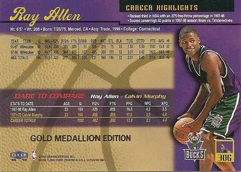 1998-99 Ultra - Gold Medallion #30G Ray Allen Back