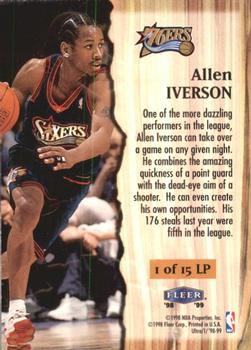 1998-99 Ultra - Leading Performers #1 Allen Iverson Back