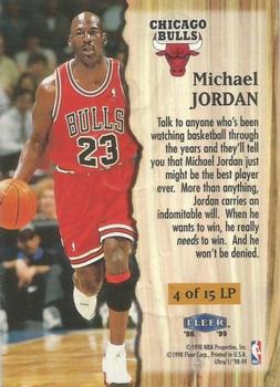 1998-99 Ultra - Leading Performers #4 Michael Jordan Back