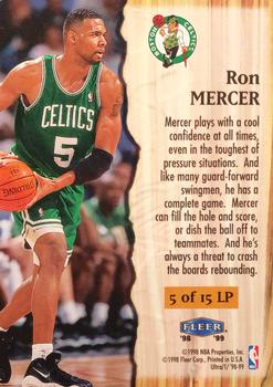 1998-99 Ultra - Leading Performers #5 Ron Mercer Back