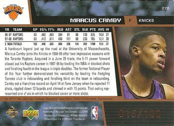 1998-99 Upper Deck - UD Exclusives Bronze #270 Marcus Camby Back