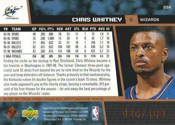 1998-99 Upper Deck - UD Exclusives Bronze #224 Chris Whitney Back