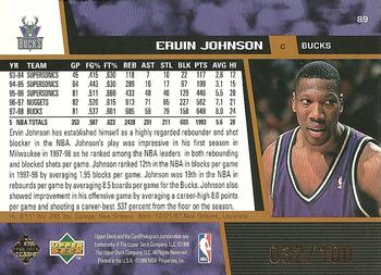 1998-99 Upper Deck - UD Exclusives Bronze #89 Ervin Johnson Back