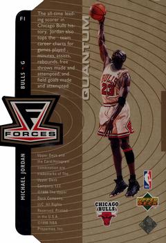 1998-99 Upper Deck - Forces Tier 3 (Quantum Gold) #F1 Michael Jordan Back