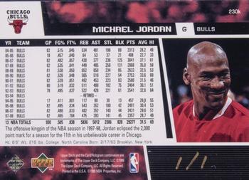 1998-99 Upper Deck - UD Exclusives Gold #230k Michael Jordan Back