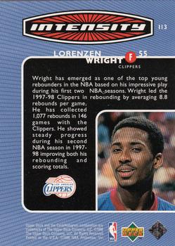 1998-99 Upper Deck - Intensity #I13 Lorenzen Wright Back
