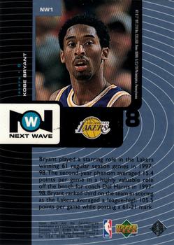 1998-99 Upper Deck - Next Wave #NW1 Kobe Bryant Back