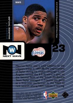 1998-99 Upper Deck - Next Wave #NW5 Maurice Taylor Back