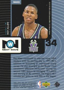 1998-99 Upper Deck - Next Wave #NW28 Ray Allen Back