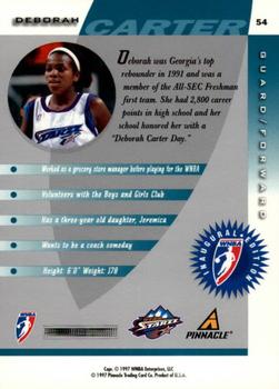 1997 Pinnacle Inside WNBA #54 Deborah Carter Back