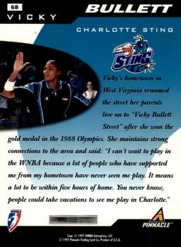 1997 Pinnacle Inside WNBA #68 Vicky Bullett Back