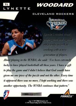 1997 Pinnacle Inside WNBA #71 Lynette Woodard Back