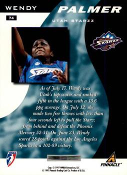 1997 Pinnacle Inside WNBA #74 Wendy Palmer Back