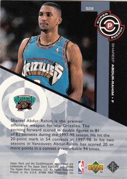 1998-99 Upper Deck - Super Powers #S28 Shareef Abdur-Rahim Back