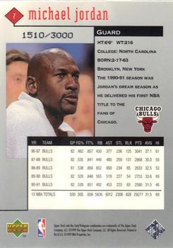 1998-99 Upper Deck Black Diamond - Double Diamond #7 Michael Jordan Back