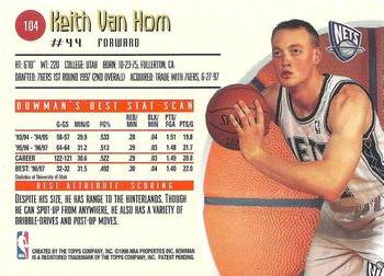 1997-98 Bowman's Best #104 Keith Van Horn Back