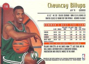 1997-98 Bowman's Best #116 Chauncey Billups Back