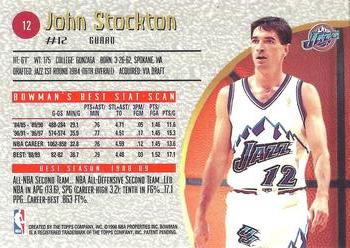 1997-98 Bowman's Best #12 John Stockton Back
