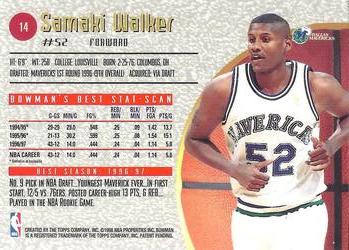 1997-98 Bowman's Best #14 Samaki Walker Back