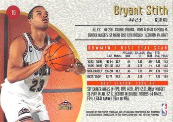 1997-98 Bowman's Best #15 Bryant Stith Back