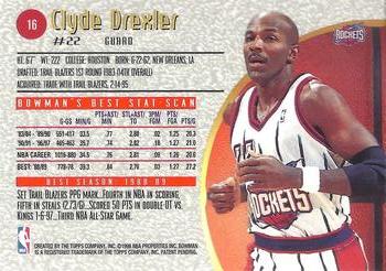1997-98 Bowman's Best #16 Clyde Drexler Back