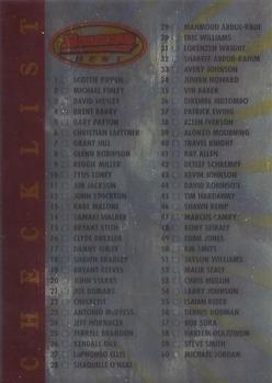 1997-98 Bowman's Best #22 Checklist Front