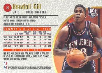 1997-98 Bowman's Best #26 Kendall Gill Back
