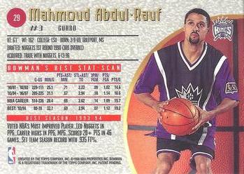 1997-98 Bowman's Best #29 Mahmoud Abdul-Rauf Back