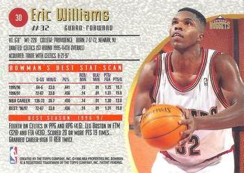 1997-98 Bowman's Best #30 Eric Williams Back