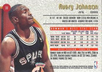 1997-98 Bowman's Best #33 Avery Johnson Back