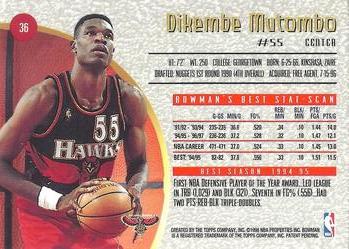 1997-98 Bowman's Best #36 Dikembe Mutombo Back