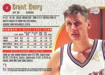 1997-98 Bowman's Best #4 Brent Barry Back