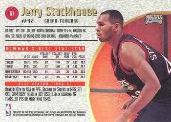 1997-98 Bowman's Best #61 Jerry Stackhouse Back