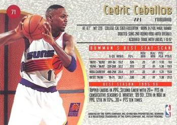 1997-98 Bowman's Best #71 Cedric Ceballos Back