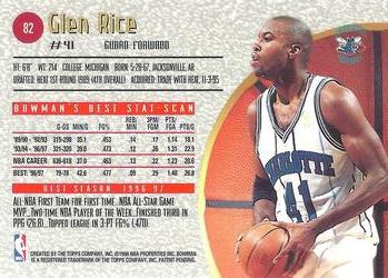 1997-98 Bowman's Best #82 Glen Rice Back