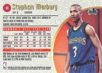1997-98 Bowman's Best #86 Stephon Marbury Back