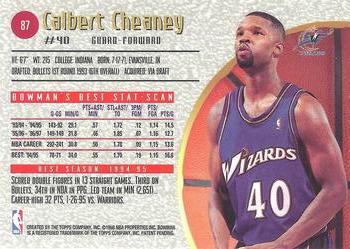 1997-98 Bowman's Best #87 Calbert Cheaney Back